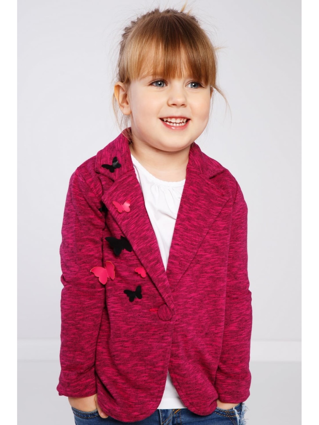 Children\'s fuchsia jacket NDZ36007 - Online store - Boutique